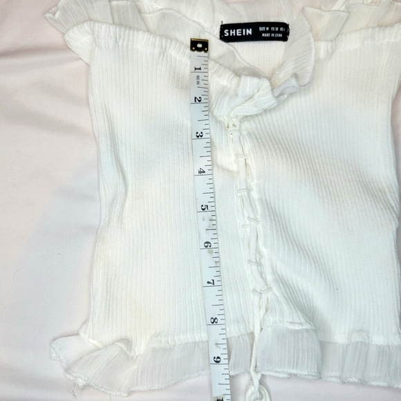 Shein, Womens's White Lace,  Sleeveless Tank Top, Size Medium - Picture 11 of 12